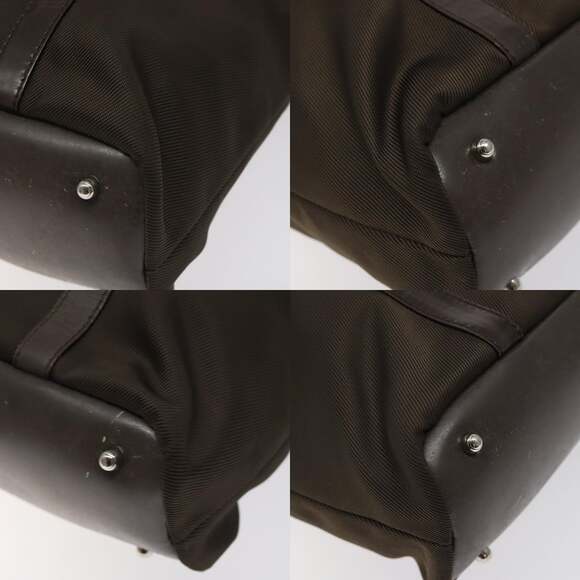 GUCCI Bamboo Hand Bag Nylon Beige Silver 000 1998 000 1998 - Picture 10 of 12